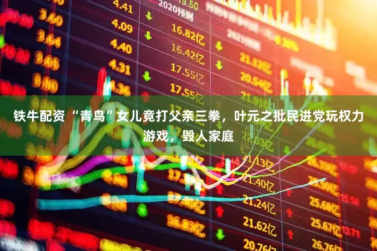 铁牛配资 “青鸟”女儿竟打父亲三拳，叶元之批民进党玩权力游戏，毁人家庭