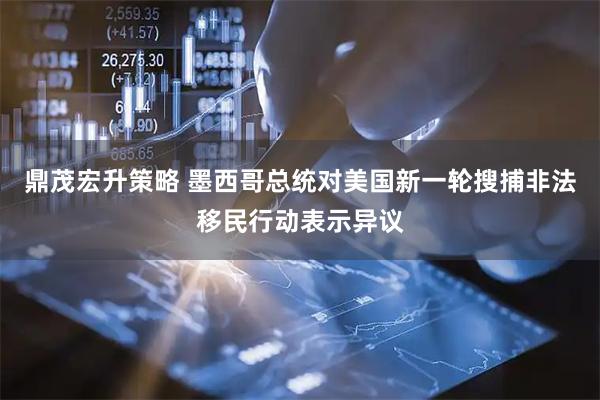 鼎茂宏升策略 墨西哥总统对美国新一轮搜捕非法移民行动表示异议